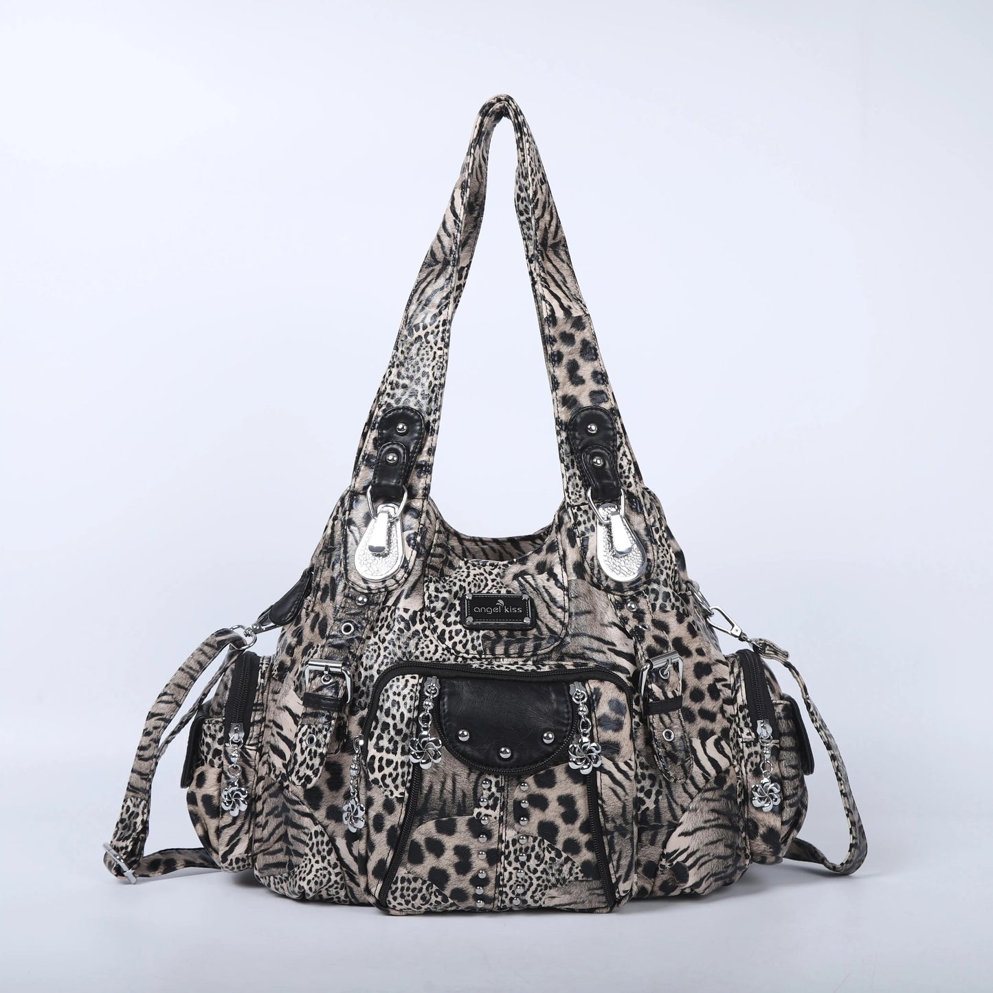 Redemption by Ashley North large fashionable hobo bag in soft PU leather with adjustable strap, multiple pockets, and anti-theft back zipper.