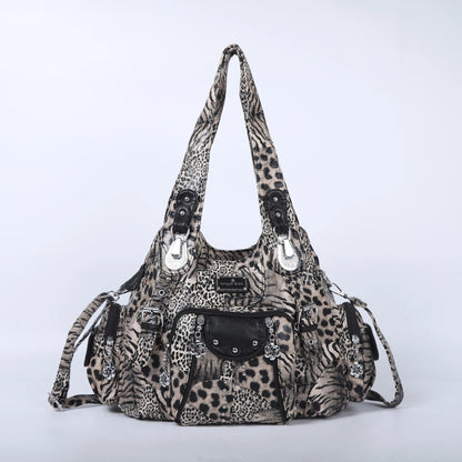 Redemption by Ashley North large fashionable hobo bag in soft PU leather with adjustable strap, multiple pockets, and anti-theft back zipper.