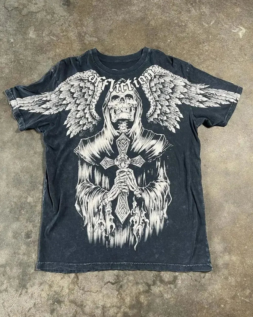 Summer Men's Breathable Round Neck T-shirt Y2K Retro Clothing Punk Hip Hop Pattern Printed Outdoor Fashion Top