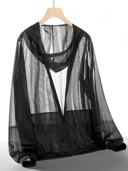 UETEEY Summer UPF 50+ UV Sun Protection Skin Coats Men Ultra-Light Sportswear Hooded Outwear Men Breathable Casual Jackets Man