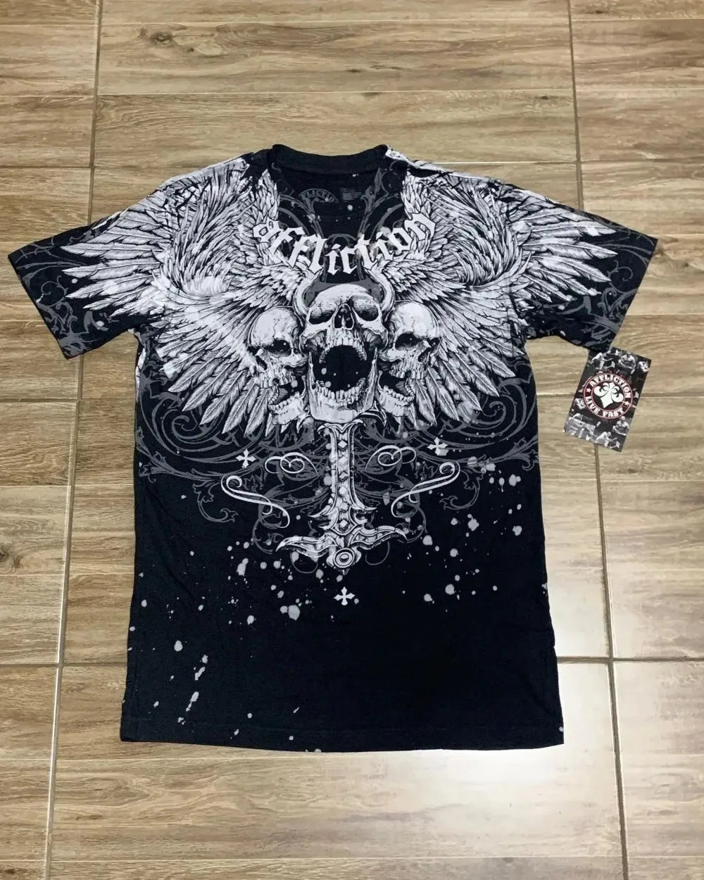 Summer Men's Breathable Round Neck T-shirt Y2K Retro Clothing Punk Hip Hop Pattern Printed Outdoor Fashion Top