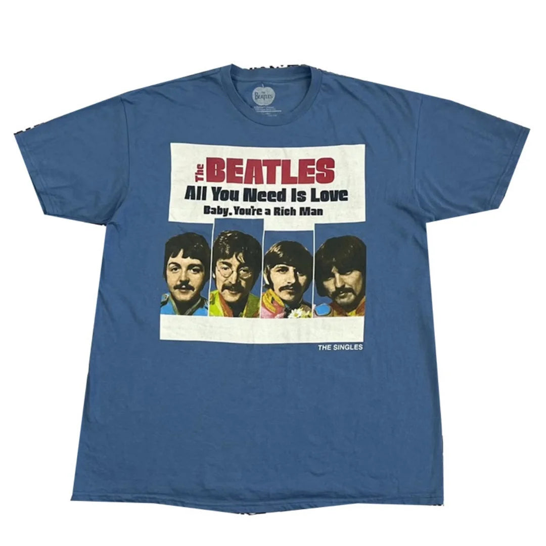 The Beatles vintage rock American retro T-shirt Spring Fashion Sports Pure cotton Men's T-Shirt Kid's Clothing Tee Y2k Woman