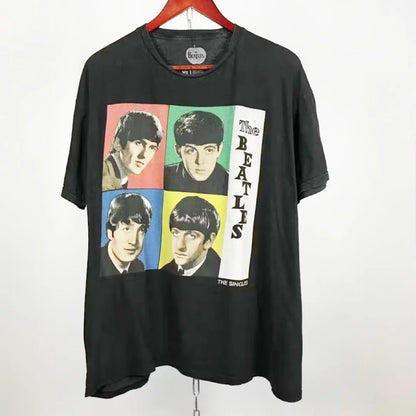 The Beatles vintage rock American retro T-shirt Spring Fashion Sports Pure cotton Men's T-Shirt Kid's Clothing Tee Y2k Woman