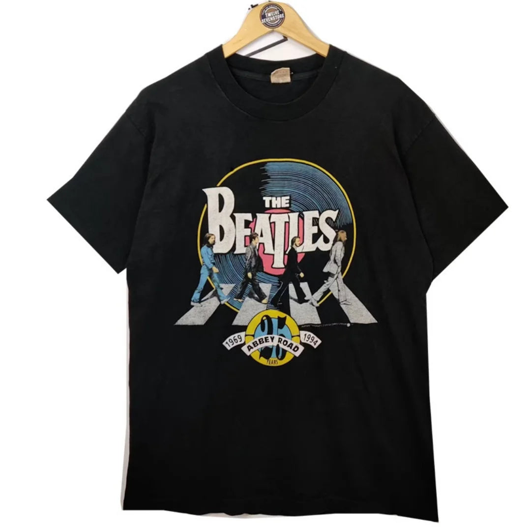 The Beatles vintage rock American retro T-shirt Spring Fashion Sports Pure cotton Men's T-Shirt Kid's Clothing Tee Y2k Woman