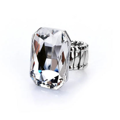 Personality Elegant Big Ring for Women 7 Colors Big Resin Stone Fashion Elastic Stretch Finger Rings Jewelry Christmaswholesale