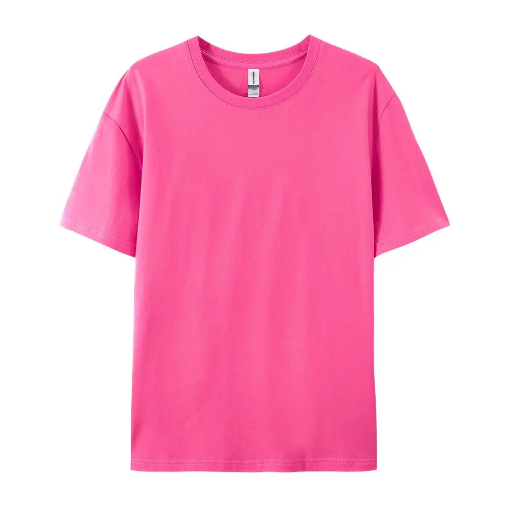 100% Cotton Solid T-shirts Summer Casual Women Sporty Short Sleeve Tees Fashion White Black Clothing Loose O-Neck Female Tops