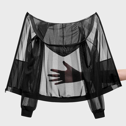 UETEEY Summer UPF 50+ UV Sun Protection Skin Coats Men Ultra-Light Sportswear Hooded Outwear Men Breathable Casual Jackets Man