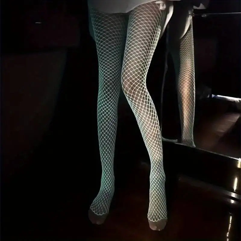 Party Sexy Glowing Stockings Women's Body Long Stockings Night Glow Tights Erotic Clothing Lace Lingerie Women Socks Pantyhose