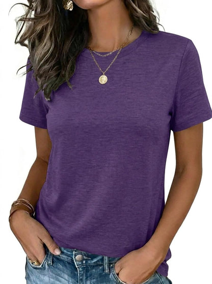 Zeagoo Womens Tshirt Short Sleeve Summer Tops Crewneck Casual Basic Tee Shirts Spring Clothes Trendy Outfit