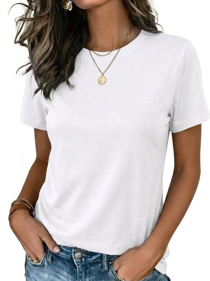 Zeagoo Womens Tshirt Short Sleeve Summer Tops Crewneck Casual Basic Tee Shirts Spring Clothes Trendy Outfit