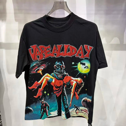 2026 New Fashion Streetwear Shinning Diamond Baggy Tshirts for Men and Women Short Sleeve Rhinestone Cotton Top Tees Oversized