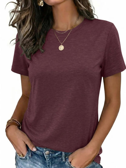 Zeagoo Womens Tshirt Short Sleeve Summer Tops Crewneck Casual Basic Tee Shirts Spring Clothes Trendy Outfit