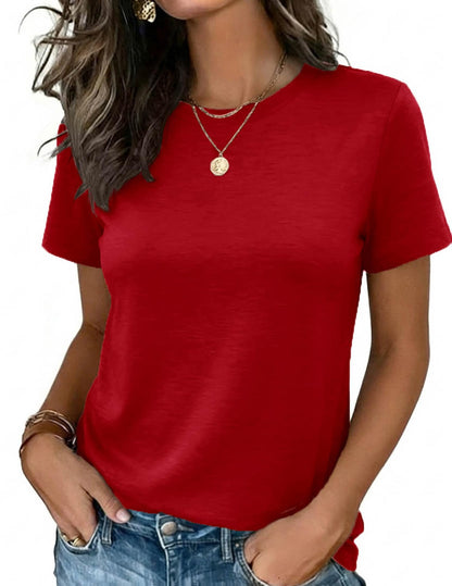 Zeagoo Womens Tshirt Short Sleeve Summer Tops Crewneck Casual Basic Tee Shirts Spring Clothes Trendy Outfit