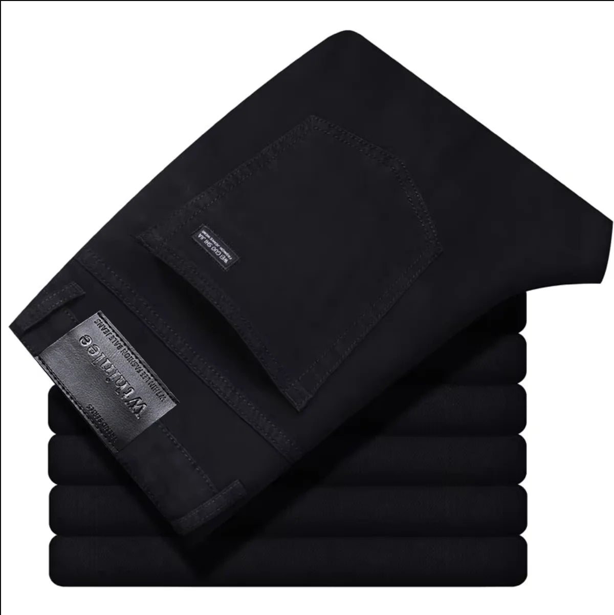 2026 New Style Business Men's Jeans Casual Straight Stretch Fashion Classic Blue Black Work Pant Denim Trousers Male Clothing