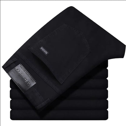 2026 New Style Business Men's Jeans Casual Straight Stretch Fashion Classic Blue Black Work Pant Denim Trousers Male Clothing