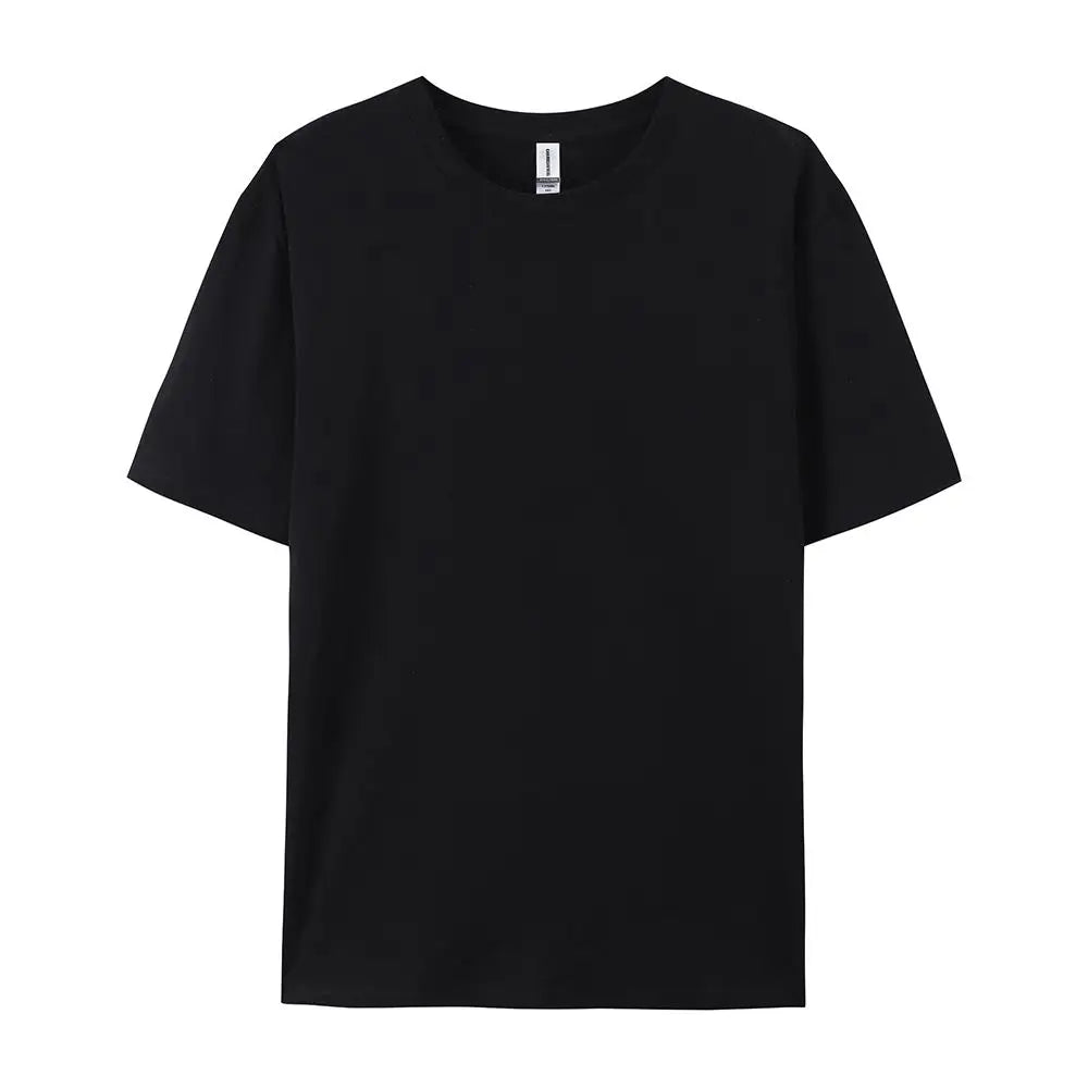 100% Cotton Solid T-shirts Summer Casual Women Sporty Short Sleeve Tees Fashion White Black Clothing Loose O-Neck Female Tops