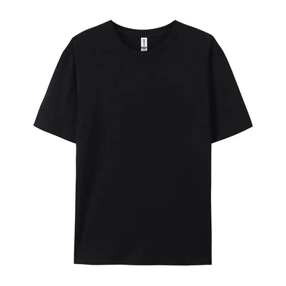 100% Cotton Solid T-shirts Summer Casual Women Sporty Short Sleeve Tees Fashion White Black Clothing Loose O-Neck Female Tops