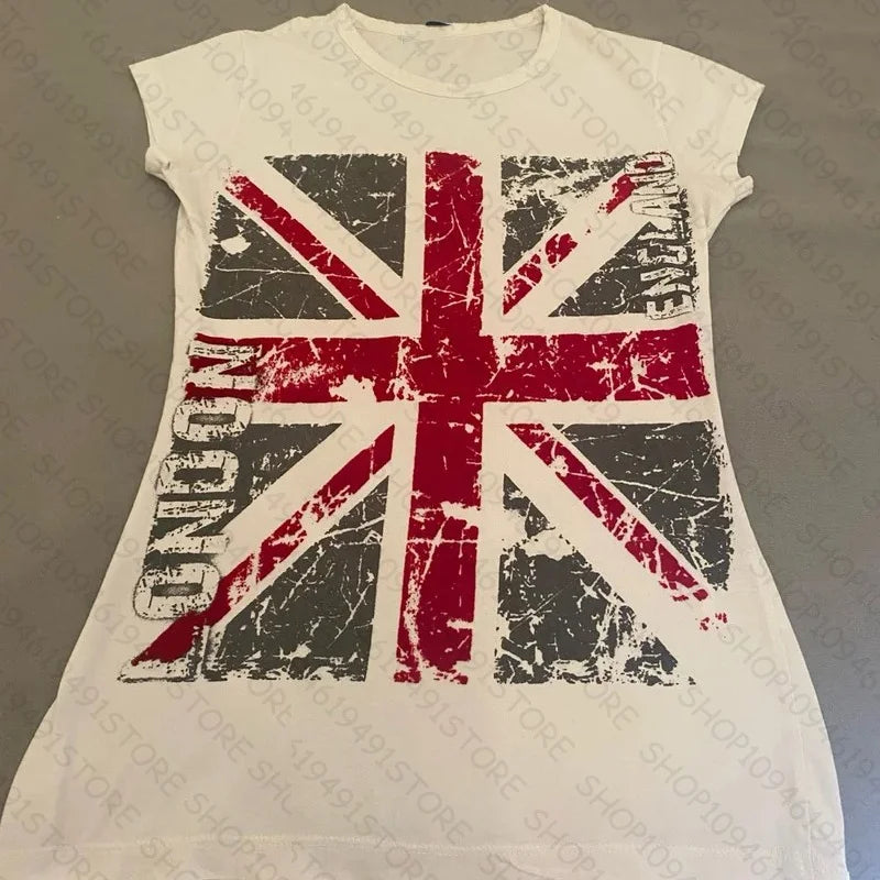 2000s Punk Women Short Sleeve Slim Vintage Graphic Baby Tees Sexy Streetwear Emo Girls Y2k Style Crop Tops Spider Graphic Tees