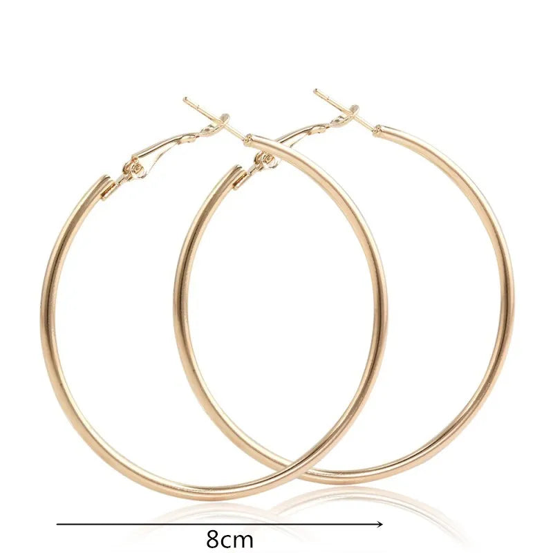 New Fashion Geometric Hollow Circle Hoop Earrings Fashion Jewelry boucle o'reilles femmes Hyperbole Brincos For Women Gilrs Gift