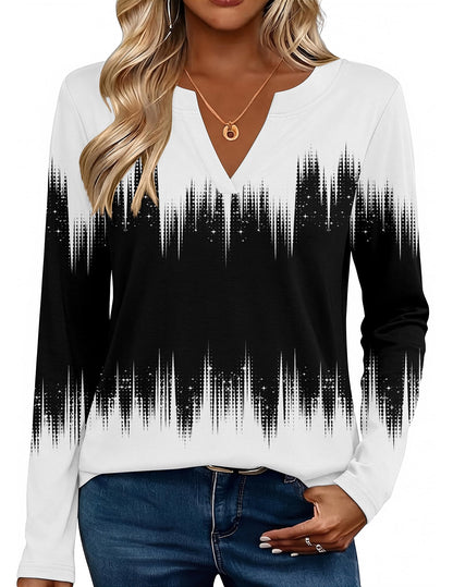 Zeagoo Womens Tops Long Sleeve V Neck Tee Shirts Cute Dressy Casual