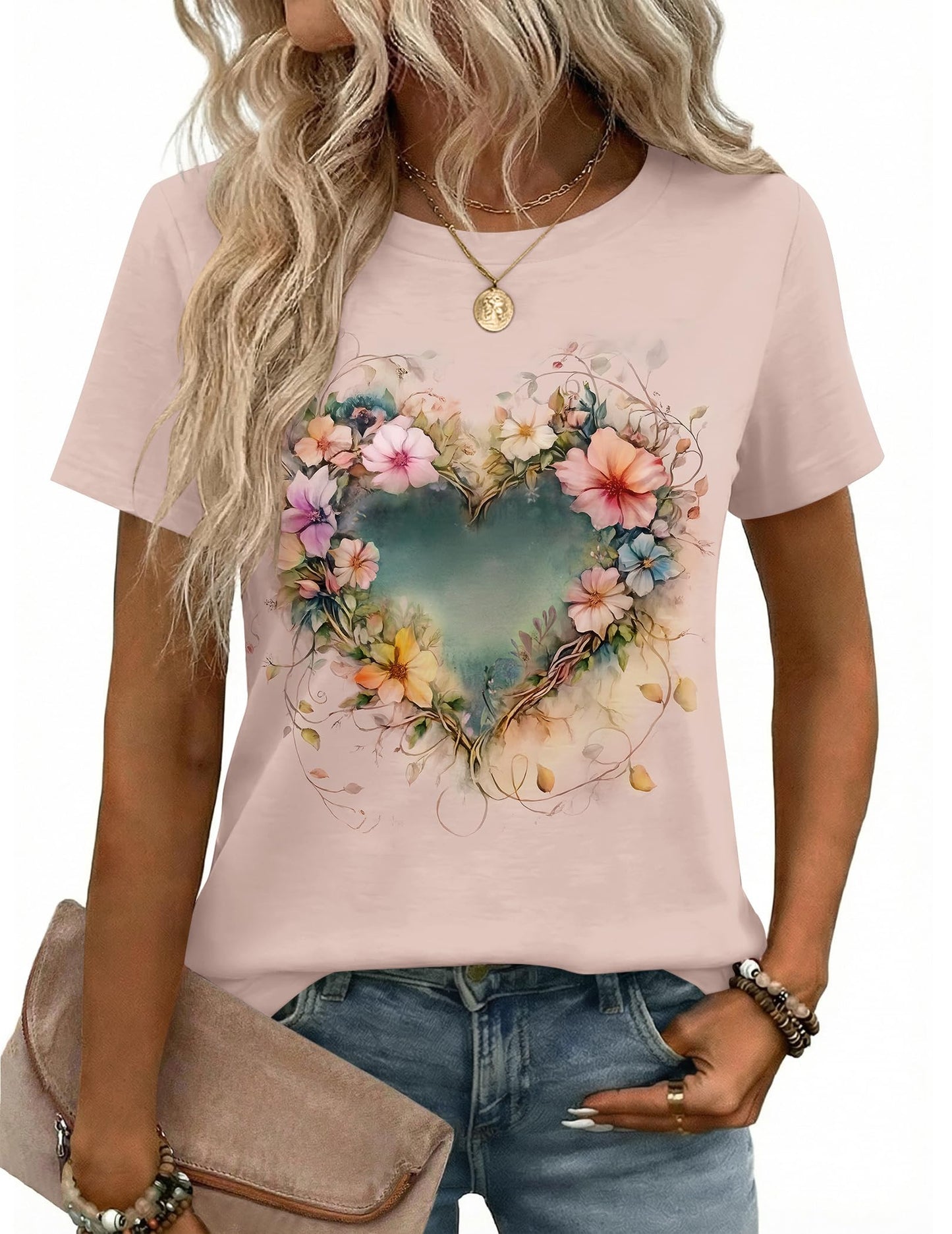 Zeagoo Womens Tshirt Short Sleeve Summer Tops Crewneck Casual Basic Tee Shirts Spring Clothes Trendy Outfit
