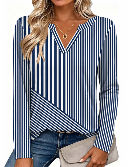 Zeagoo Womens Tops Long Sleeve V Neck Tee Shirts Cute Dressy Casual