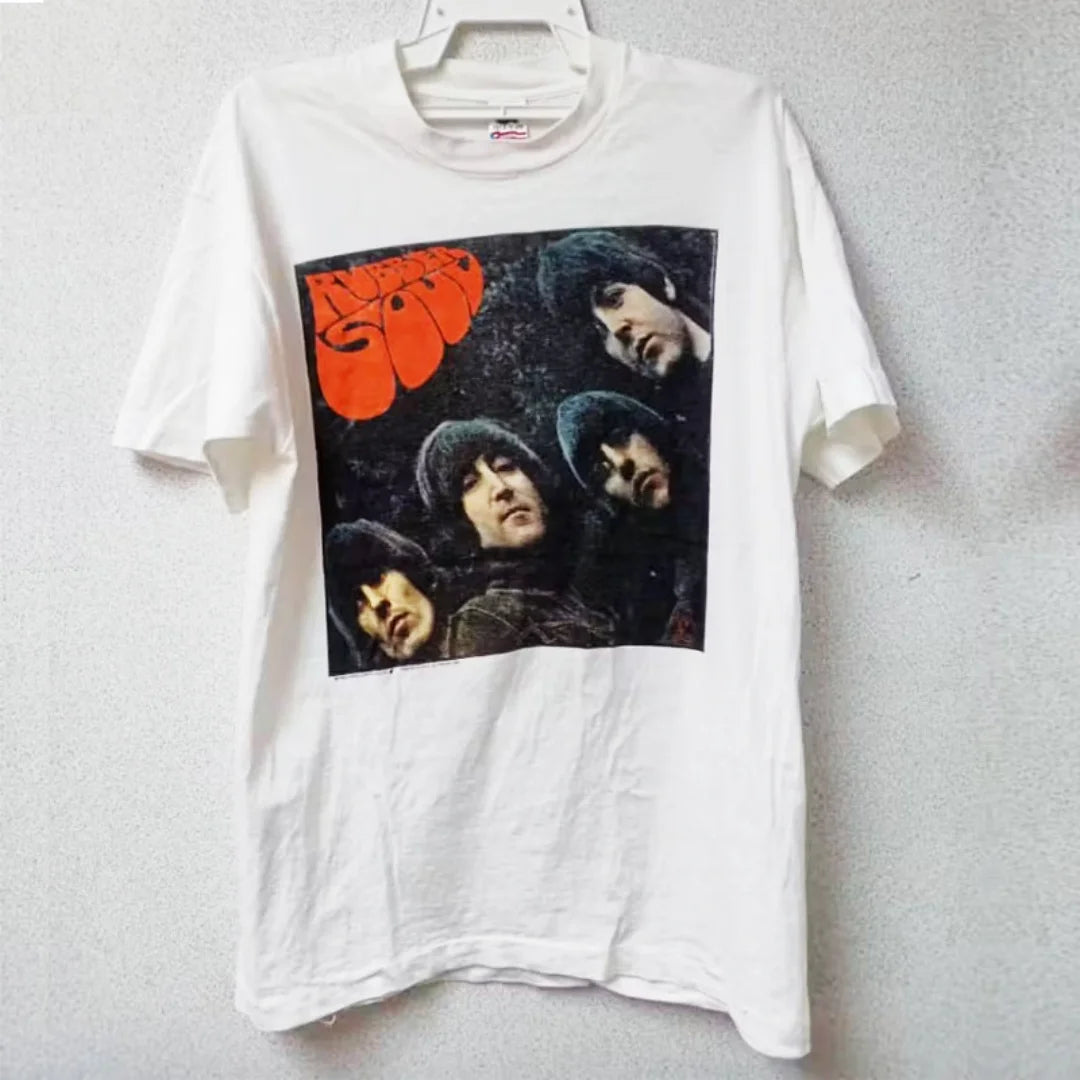 The Beatles vintage rock American retro T-shirt Spring Fashion Sports Pure cotton Men's T-Shirt Kid's Clothing Tee Y2k Woman