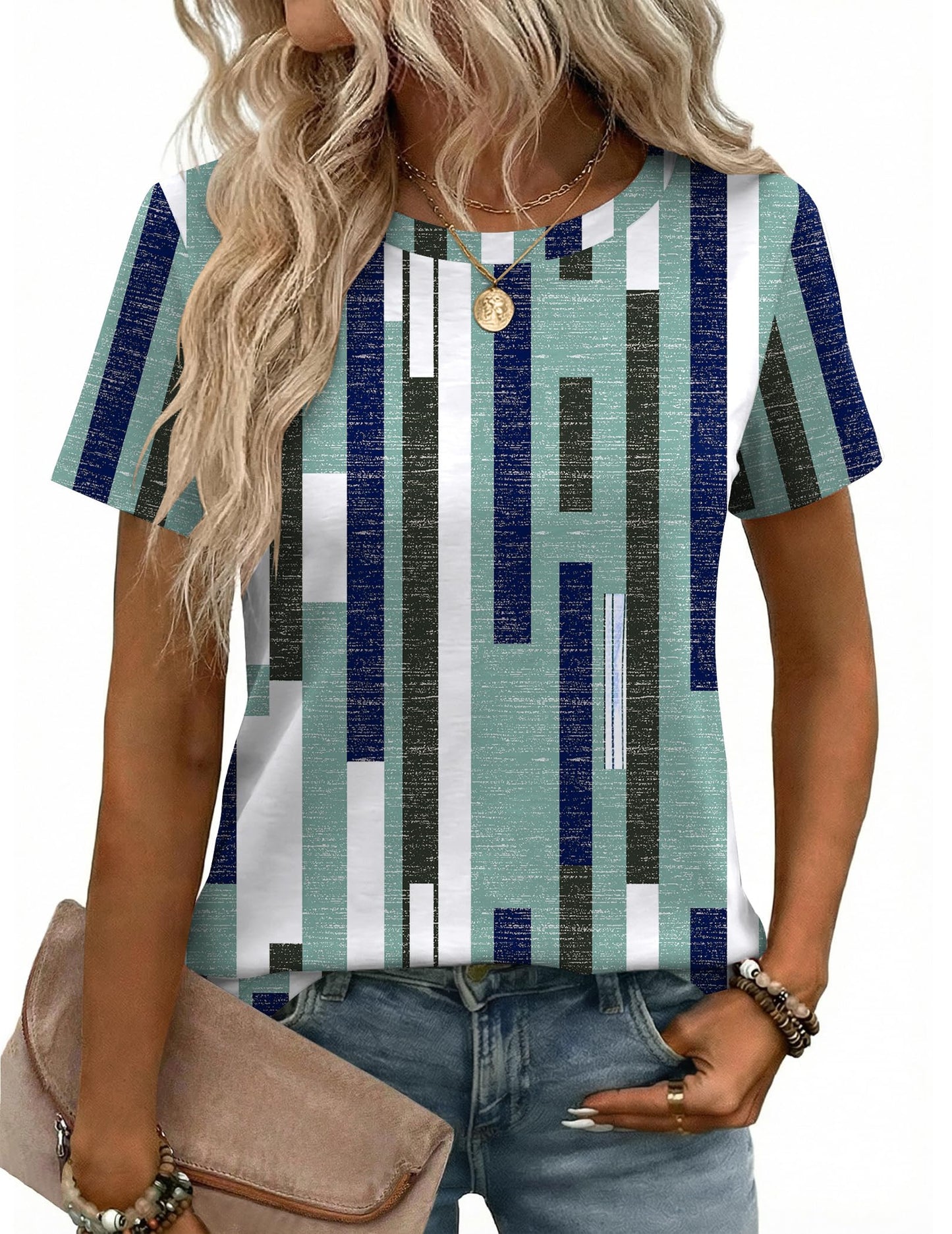 Zeagoo Womens Tshirt Short Sleeve Summer Tops Crewneck Casual Basic Tee Shirts Spring Clothes Trendy Outfit