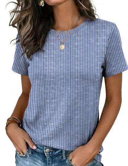 Zeagoo Womens Tshirt Short Sleeve Summer Tops Crewneck Casual Basic Tee Shirts Spring Clothes Trendy Outfit