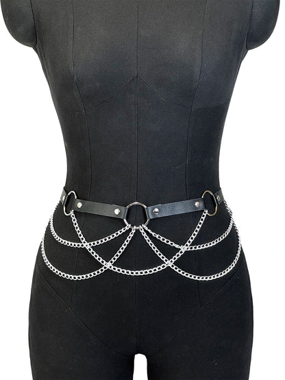 1PC Fashion Belt Female Street Style Waist Chain Tassels Belt Adjustable Casual Decorative Chain Gothic Clothing Accessories