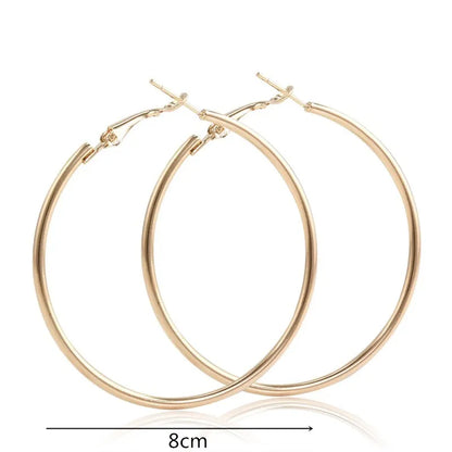 New Fashion Geometric Hollow Circle Hoop Earrings Fashion Jewelry boucle o'reilles femmes Hyperbole Brincos For Women Gilrs Gift