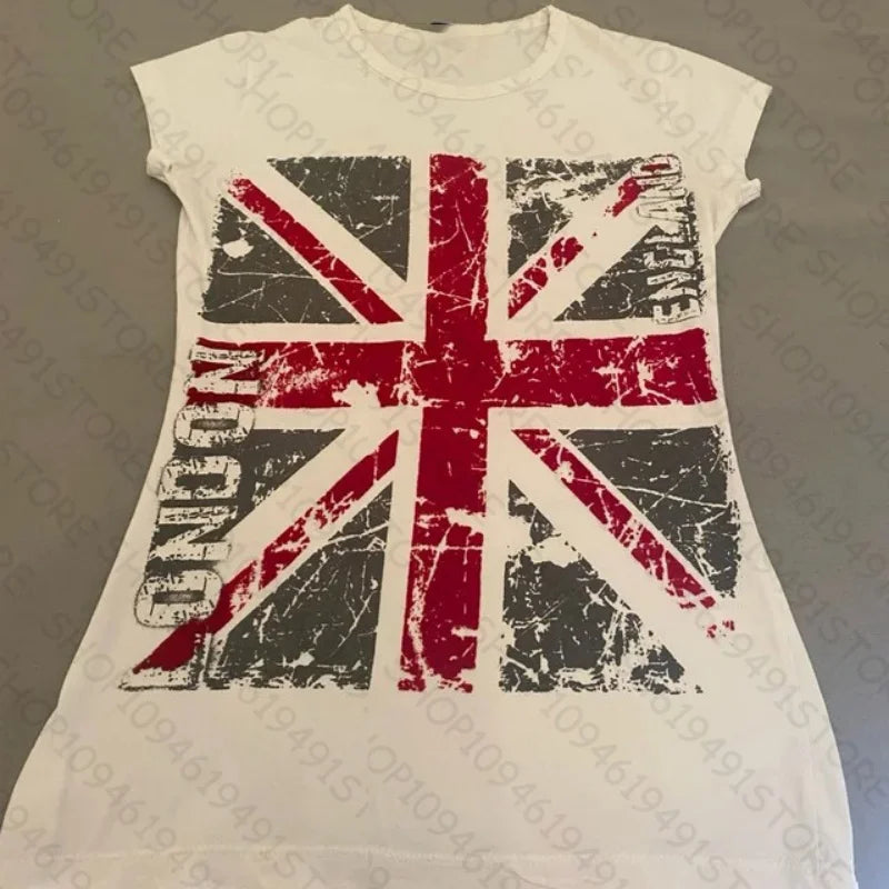 2000s Punk Women Short Sleeve Slim Vintage Graphic Baby Tees Sexy Streetwear Emo Girls Y2k Style Crop Tops Spider Graphic Tees