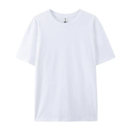100% Cotton Solid T-shirts Summer Casual Women Sporty Short Sleeve Tees Fashion White Black Clothing Loose O-Neck Female Tops