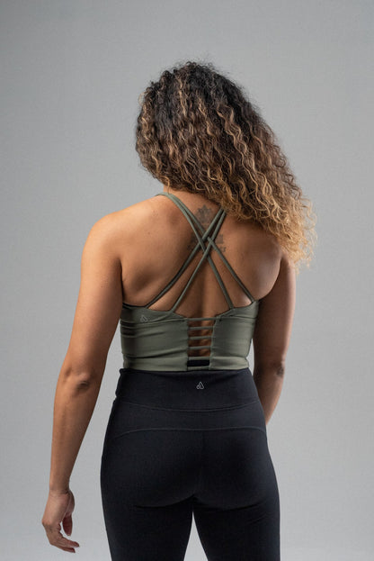 Black Alyth Active Rebellious Crop Bra, small-sized athletic clothing with supportive fit and stylish design.