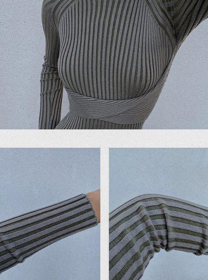 Azure Thanatos Malika Knit Dress in ivory, cozy and stylish dress with a fitted silhouette and soft knit fabric.