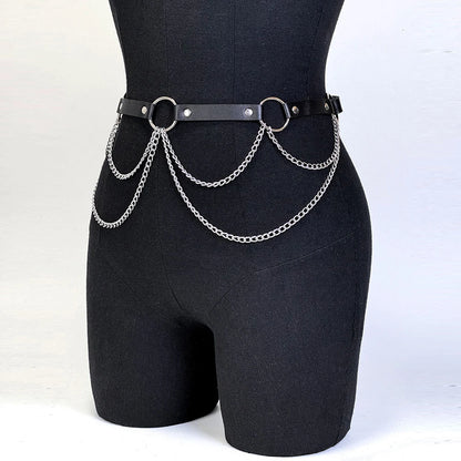 1PC Fashion Belt Female Street Style Waist Chain Tassels Belt Adjustable Casual Decorative Chain Gothic Clothing Accessories