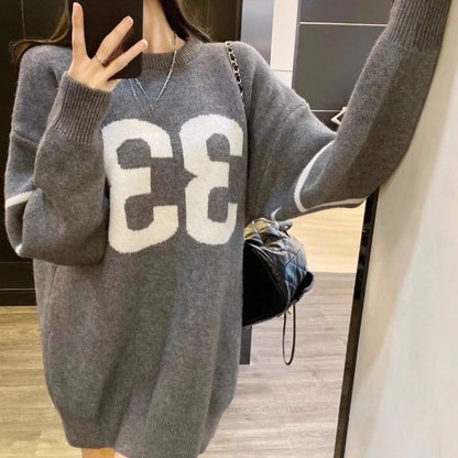 Y2K Vintage Knitted Sweater Women 2025, Growzed Harajuku Grunge Pullover, Casual Streetwear Jacquard Jumpers (72 characters)