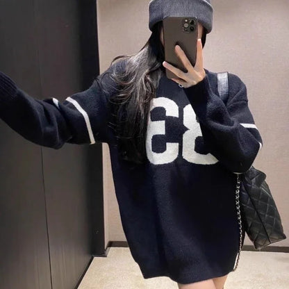 Y2K Vintage Knitted Sweater Women 2025, Growzed Harajuku Grunge Pullover, Casual Streetwear Jacquard Jumpers (72 characters)