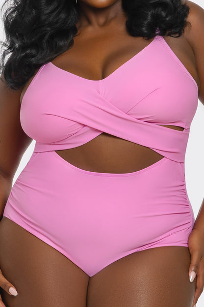 BeWicked Marilyn swimsuit, stylish swimwear with a flattering fit, shown in a vibrant color on a model.