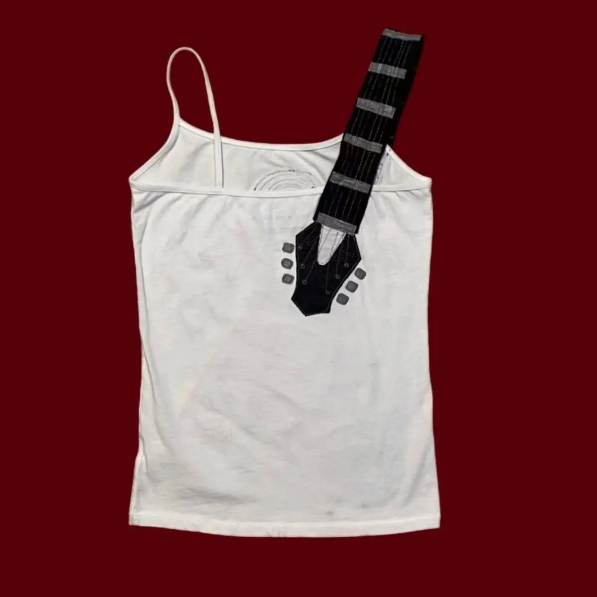 Y2k Subculture Punk Rock Camisole Retro Guitar Print Halter Vest Ladies Hip Hop Hottie Slim Tops Street Fashion Chic Clothing