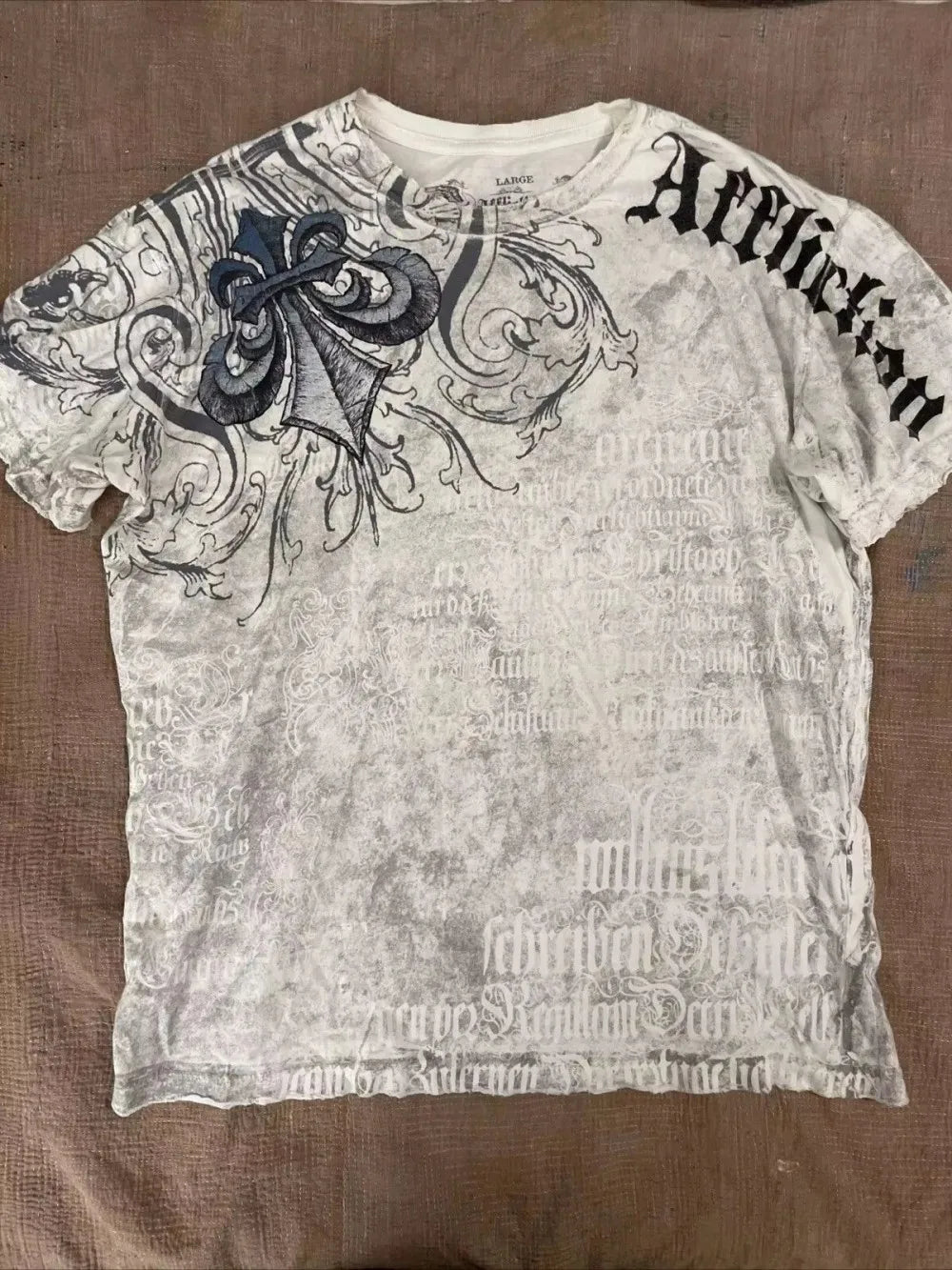 Summer Men's Breathable Round Neck T-shirt Y2K Retro Clothing Punk Hip Hop Pattern Printed Outdoor Fashion Top