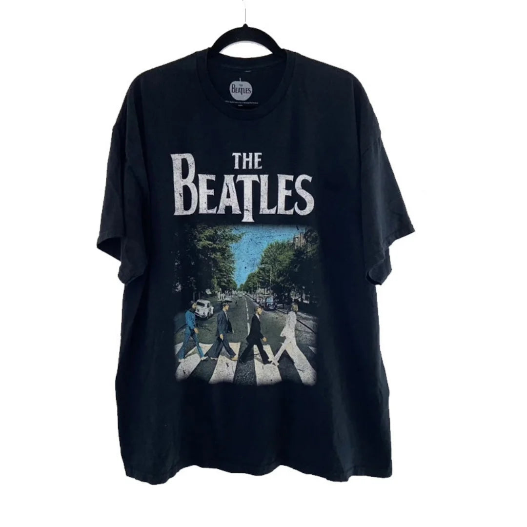 The Beatles vintage rock American retro T-shirt Spring Fashion Sports Pure cotton Men's T-Shirt Kid's Clothing Tee Y2k Woman