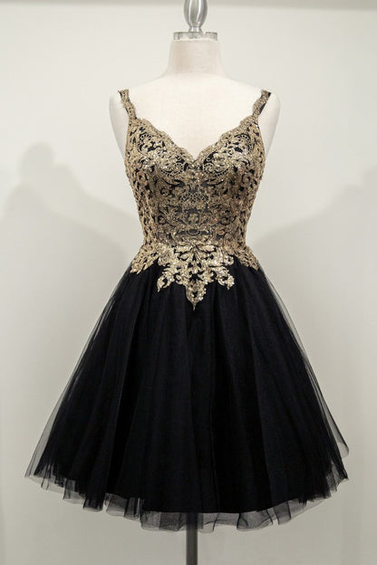 Champagne gold Cinderella Divine 9239 short poofy layered A-line gown with a tulle skirt, perfect for elegant occasions.