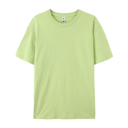 100% Cotton Solid T-shirts Summer Casual Women Sporty Short Sleeve Tees Fashion White Black Clothing Loose O-Neck Female Tops