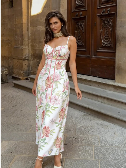 Floral Print Women 's Maxi Dress Spaghetti Strap Corset A Line Long Dresses Female 2026 Summer Fashion Vacation Woman Vestidos - Redemption By Ashley North
