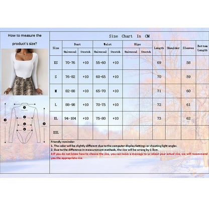 Long Sleeve Bodysuits Spring 2025 Square-Cut Collar Solid Bodycon Elastic Romper Sexy Y2k Women Clothing Fashion Club Party 2520