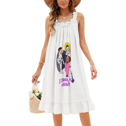My Favorite People Dream Of Jeannie Cool Graphic Gifts Bohemian Sleeveless Dress Multi-Print Beach Vacation Party Dress My