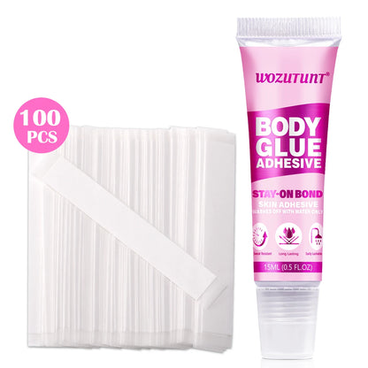StaySecure™ Body Adhesive by GP Edge Care Store, 4-piece set, strong hold for confident, secure skin adhesion.