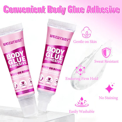 StaySecure™ Body Adhesive by GP Edge Care Store, four-piece set of skin-safe body glue for secure, confident wear.