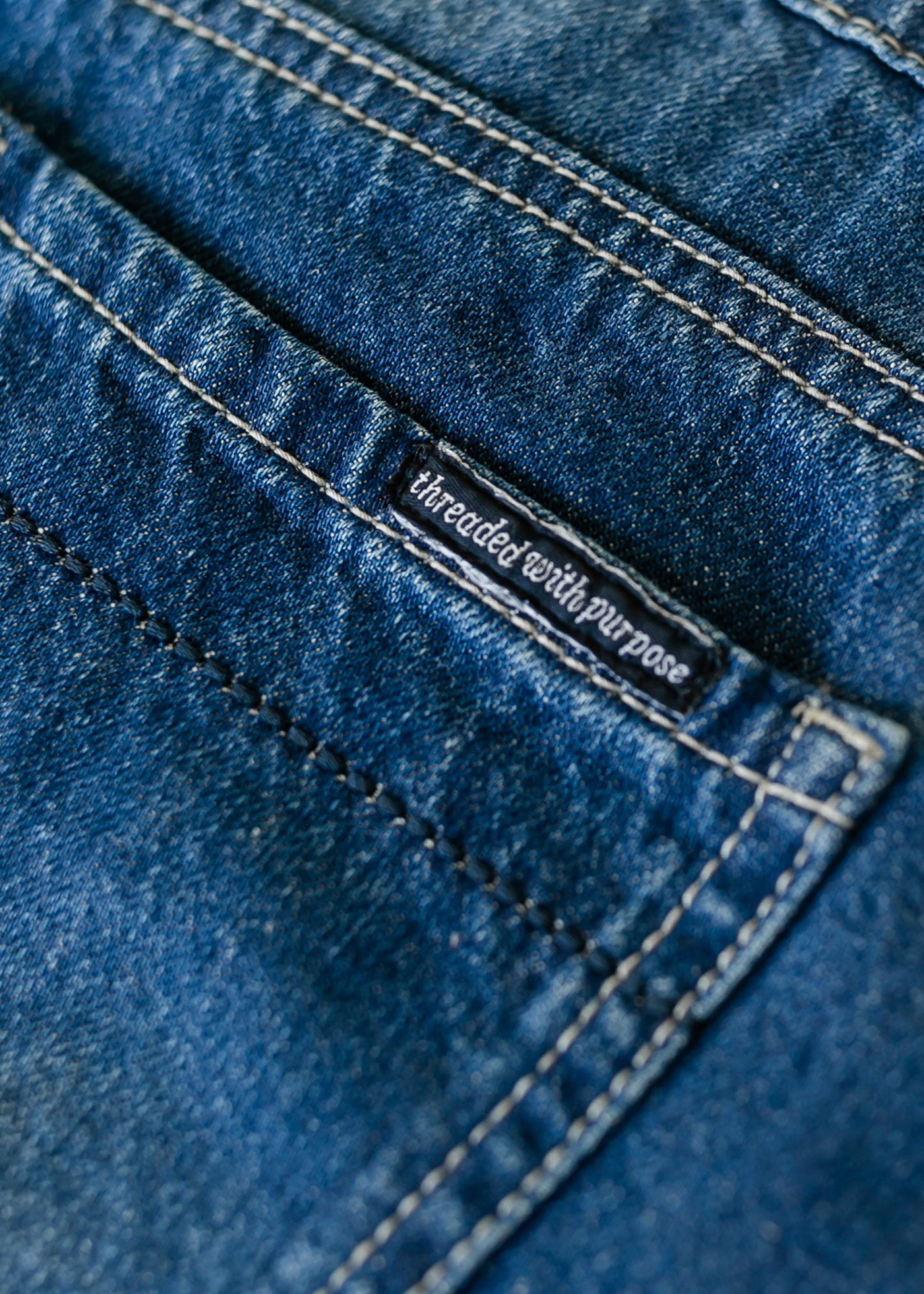 Inherit Co. Jennifer A-Line Long Denim Skirt with high waist and classic blue denim, styled with a casual top.